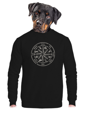 Alkoholický kompas unisex mikina bez kapucne Black