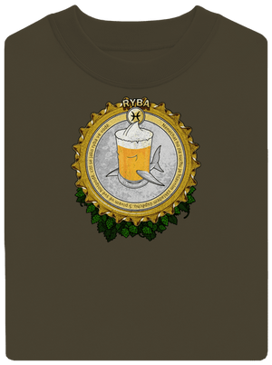 Pivný horoskop: Ryba unisex mikina bez kapucne Urban Khaki