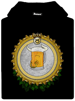 Pivný horoskop: Býk pánska mikina klokanka Black