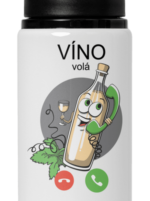 Biele víno volá flaša na vodu White