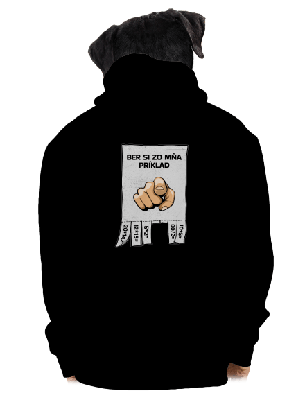 Ber si zo mňa príklad pánska mikina na zips Black
