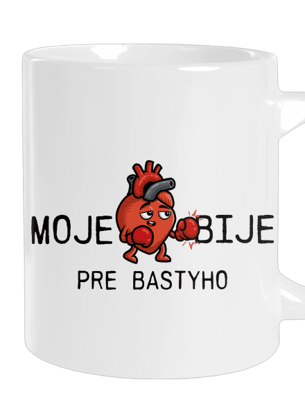 Moje srdce bije veľký hrnček White