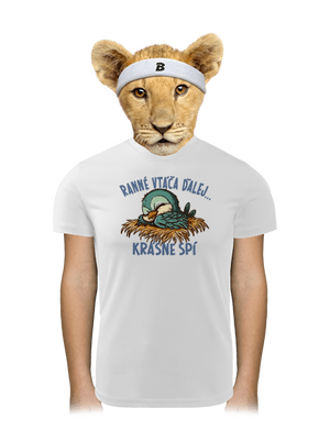 Ranné vtáča spí detské športové tričko White