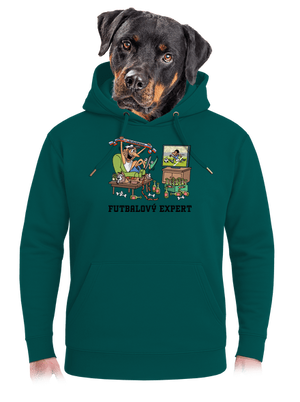 Futbalový expert unisex mikina premium Emerald Green