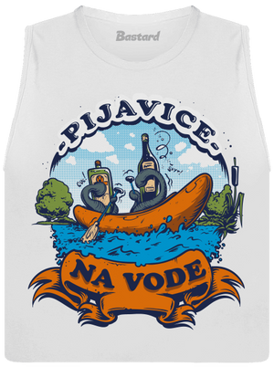 Pijavice na vode dámske tielko voľné White