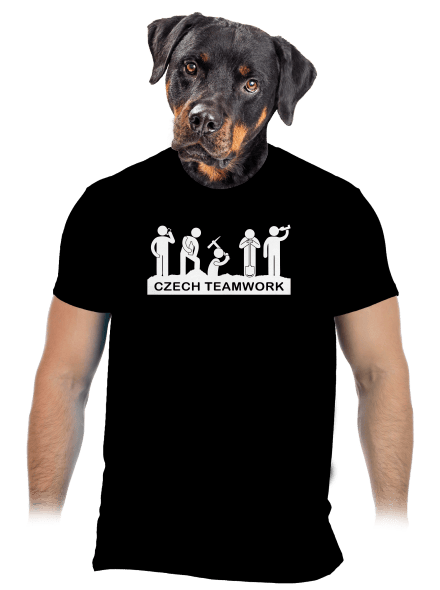 Czech Teamwork pánske tričko Black