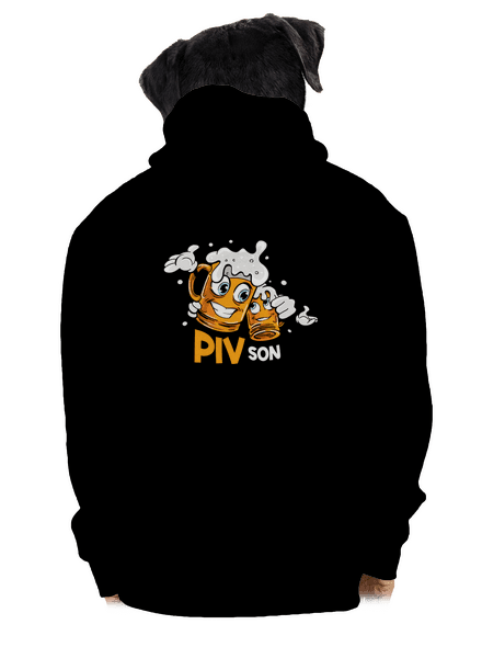 Pivson pánska mikina na zips Black