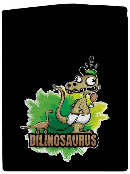 Dilinosaurus pánska mikina na zips Black