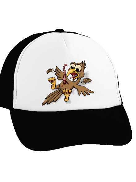 Dážďovkovotrelec šiltovka truckerka Black cap