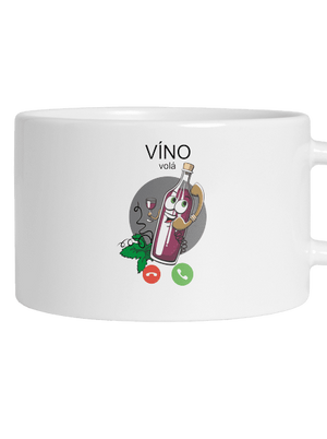 Červené víno volá hrnček makronka White