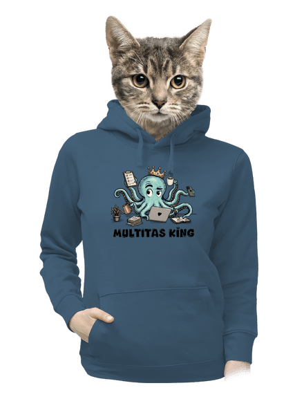 Multitas king dámska mikina klokanka Denim