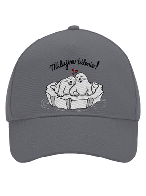 Milujem túlenie šiltovka baseballka Graphite grey