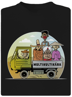 Multikultikára detské športové tričko Black