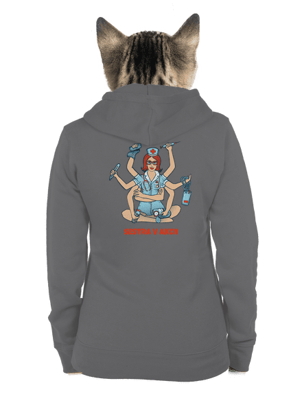 Sestra v akcii dámska mikina na zips Steel Gray