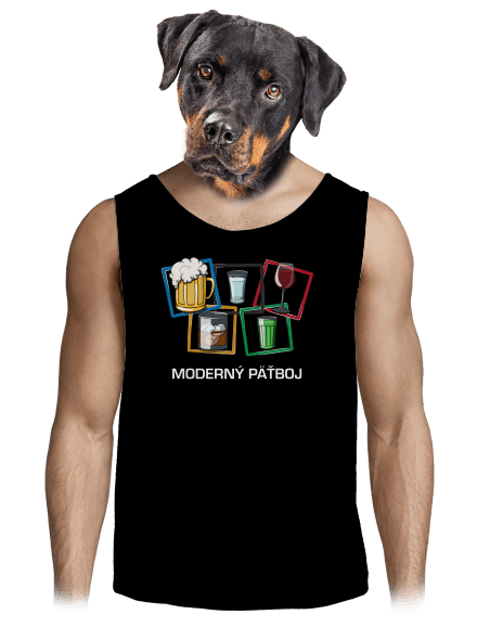Moderný päťboj pánske tielko Black