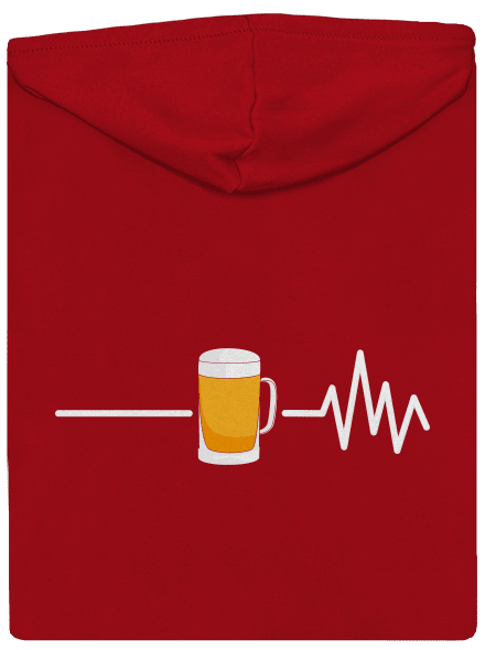 Beer help pánska mikina na zips Red