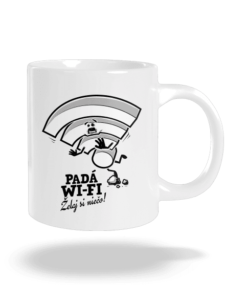 Padá wi-fi veľký hrnček White