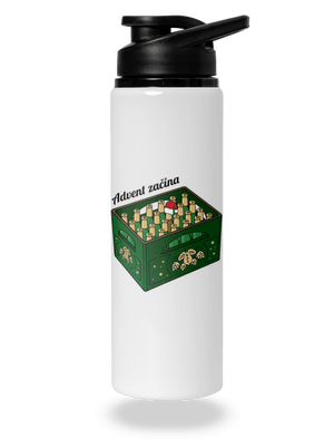 Advent začína flaša na vodu White
