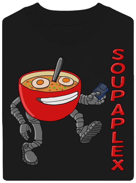 Soupaplex unisex mikina bez kapucne Black