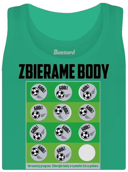 Zbierame body - futbal dámske tielko klasické Mint Mal
