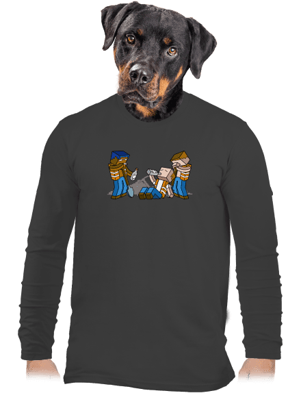 Real Minecraft pánske dlhý rukáv Dark Grey