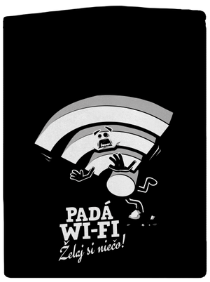 Padá wi-fi pánska mikina na zips Black