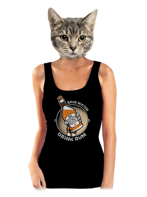 Save water dámske tielko klasické Black