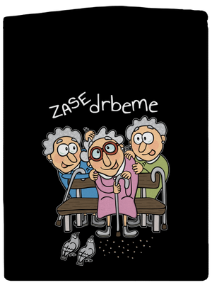 Zase drbeme pánska mikina na zips Black