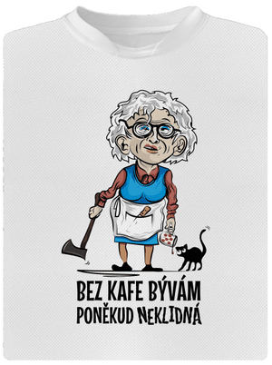 Neklidná bez kafe pánske športové tričko White