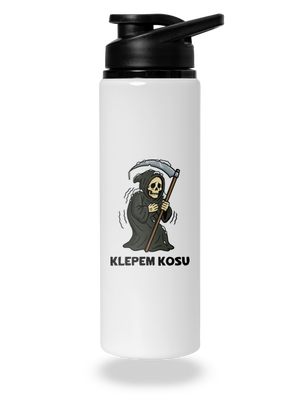 Klepem kosu flaša na vodu White