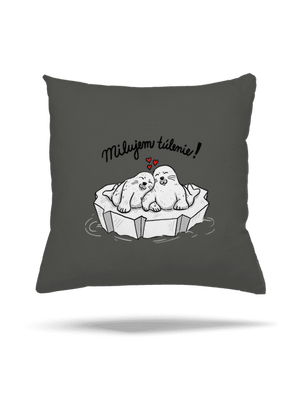 Milujem túlenie vankúš Gray Pol