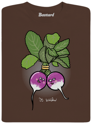 Reďkovky vo zväzku pánske tričko Brown