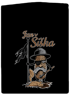 Jan Šiška pánska mikina na zips Black