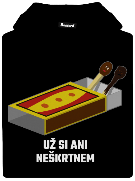 Už si neškrtnem pánska mikina klokanka Black