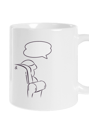 Alergény u psychológa klasický hrnček White