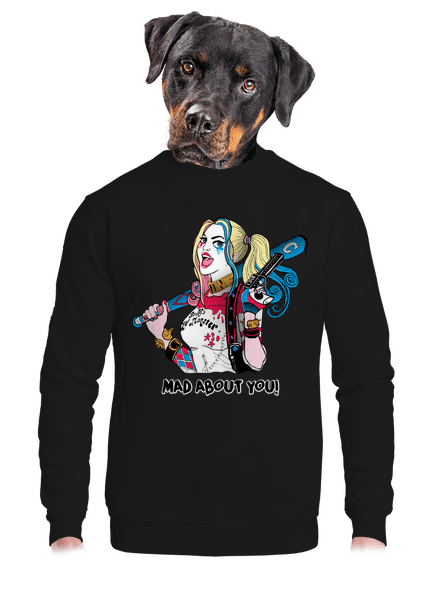 Joker a Harley unisex mikina bez kapucne Black
