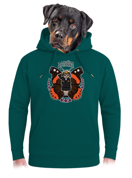 Babička admirál unisex mikina premium Emerald Green
