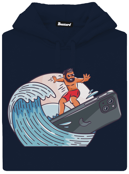 Som surfer pánska mikina klokanka Navy