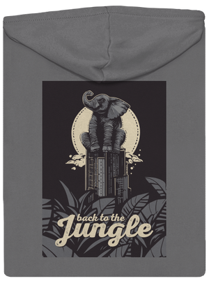 Back to the jungle dámska mikina na zips Steel Gray
