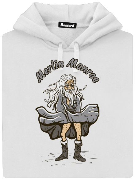 Merlin Monroe dámska mikina klokanka White