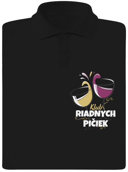Klub riadnych pičiek pánska polokošeľa Black