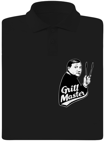 Grill master pánska polokošeľa Black