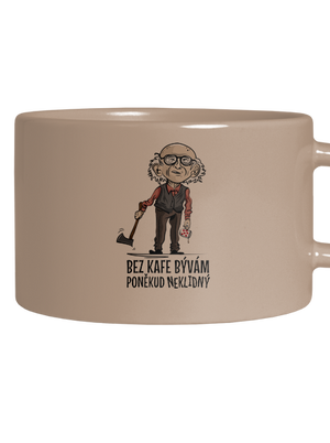 Neklidný bez kafe hrnček makronka Brown Macaron