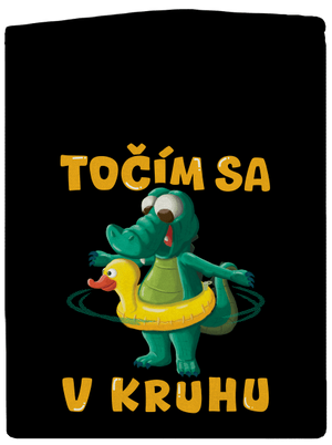 Točím sa v kruhu pánska mikina na zips Black