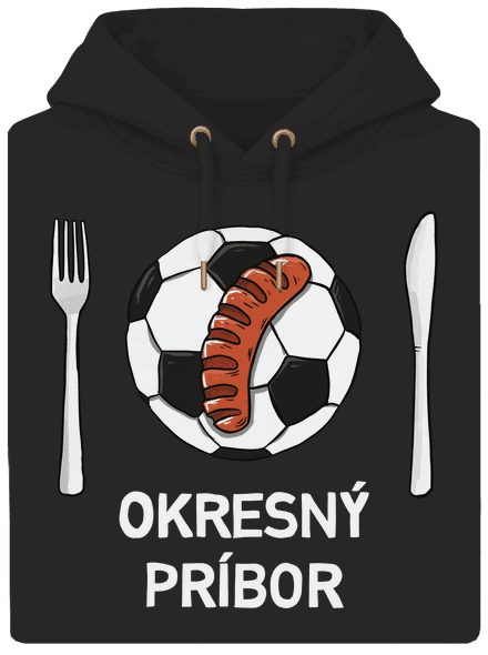 Okresný príbor unisex mikina premium Dark Black