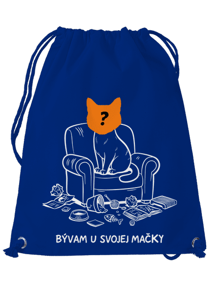 Bývam u svojej mačky vak Royal Blue Mal