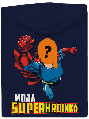 Moja superhrdinka pánska mikina na zips Navy