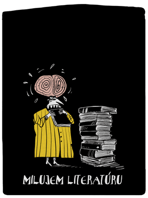 Milujem literatúru pánska mikina na zips Black