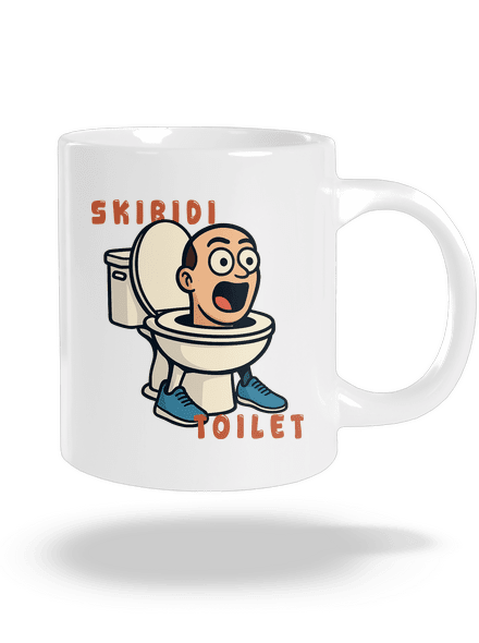 Skibidi Toilet veľký hrnček White