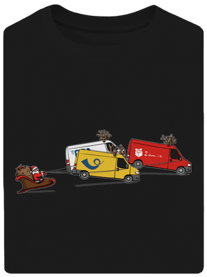 Santa se soby unisex tričko oversized Black